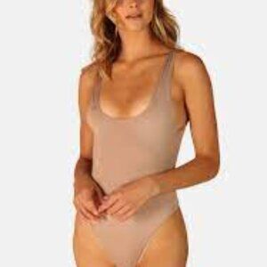 Revolve OW Intimates Hanna Bodysuit Beige/Tan S